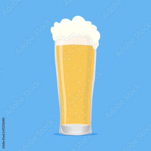 A glass of beer with a shadow