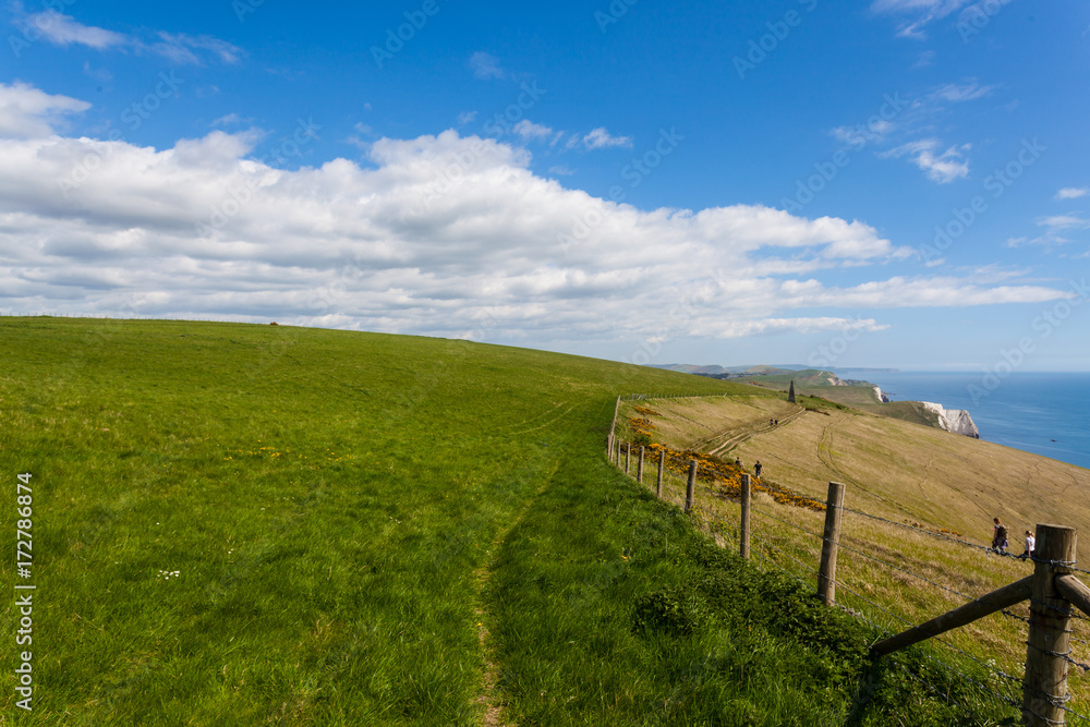 The Jurassic coast in England near Durdle Door