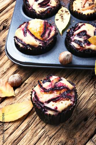 cupcake with plum
