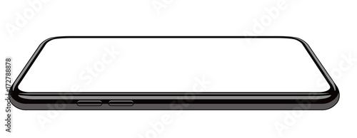 common smartphone mock illustration (realistic / side)