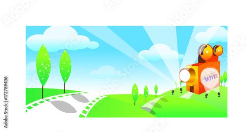 illustrate camcorders and cinemas