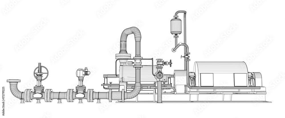Wire-frame industrial pump