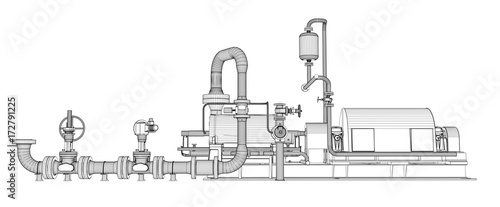 Wire-frame industrial pump