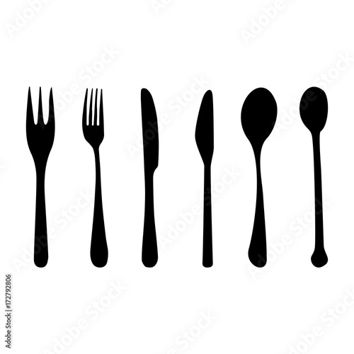 vector design forks, spoons and knives