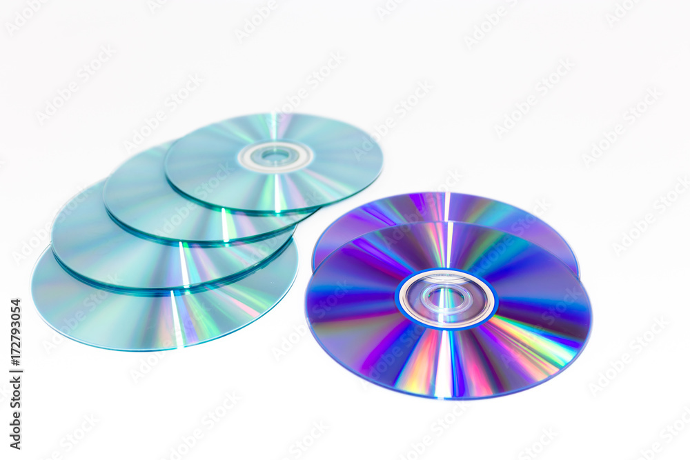 CD-ROM disc with rainbow reflective light isolated CD-ROM disc with rainbow reflective light isolated