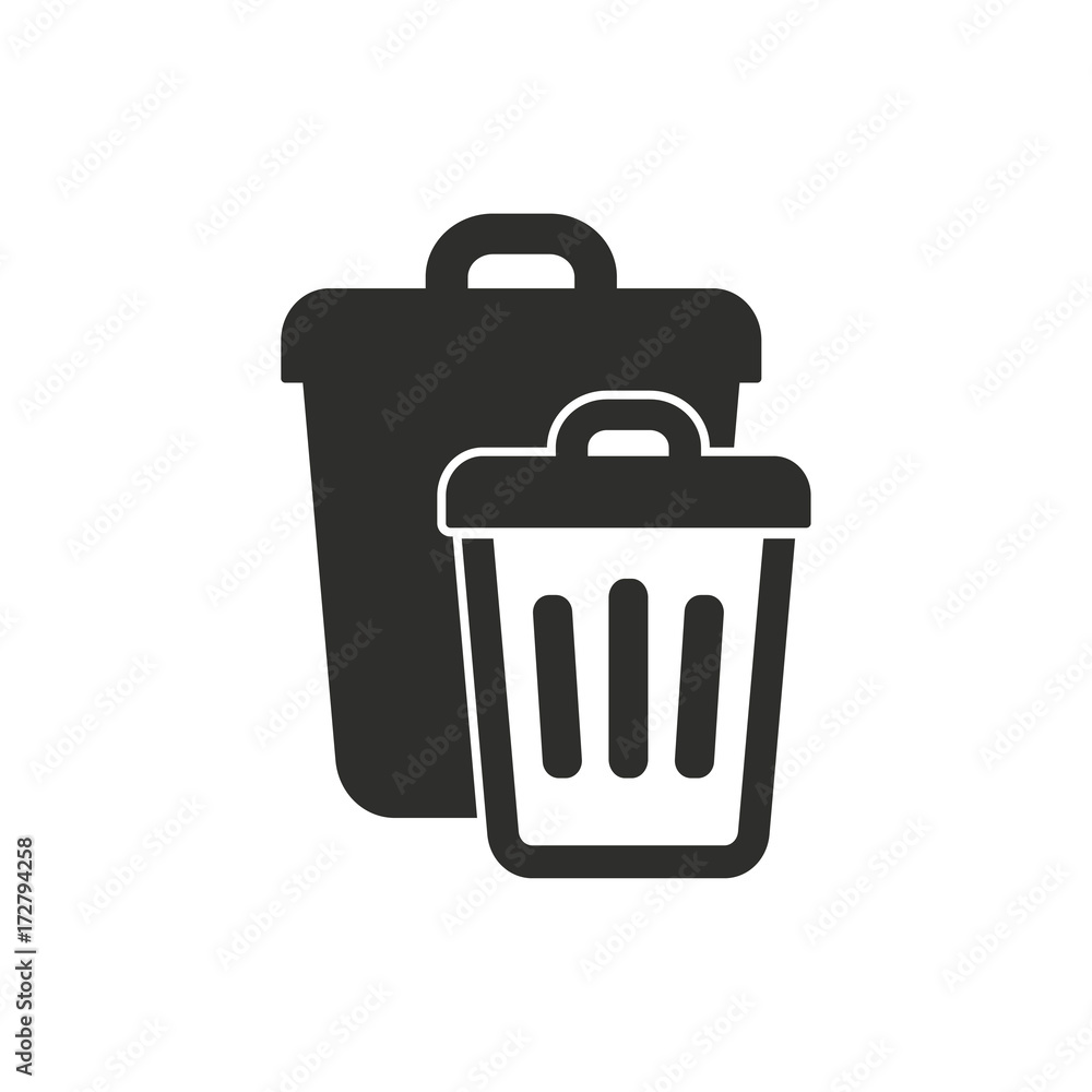 Trash can vector icon. Trash can vector icon.