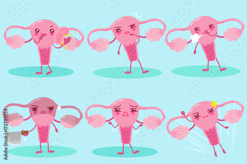 cute cartoon uterus