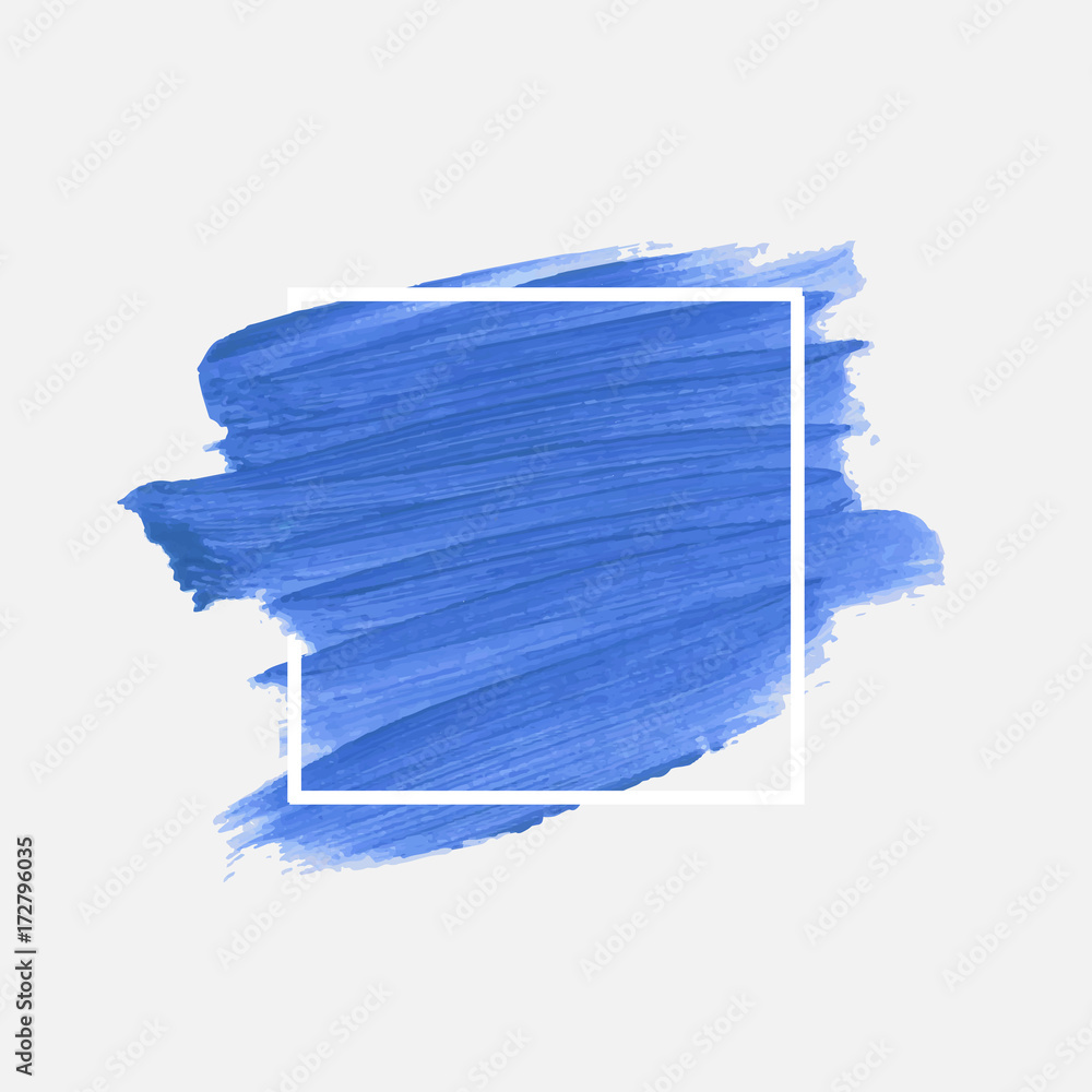 Brush painted textured acrylic art abstract background over square frame vector illustration. Perfect watercolor design for headline, logo and sale banner. Brush painted textured acrylic art abstract background over square frame vector illustration. Perfect watercolor design for headline, logo and sale banner.