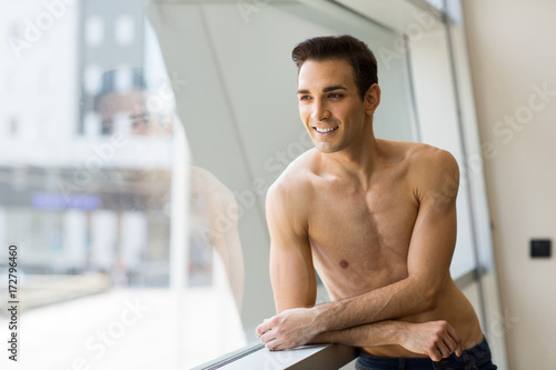 Male ballet dancer performance in the city © rilueda