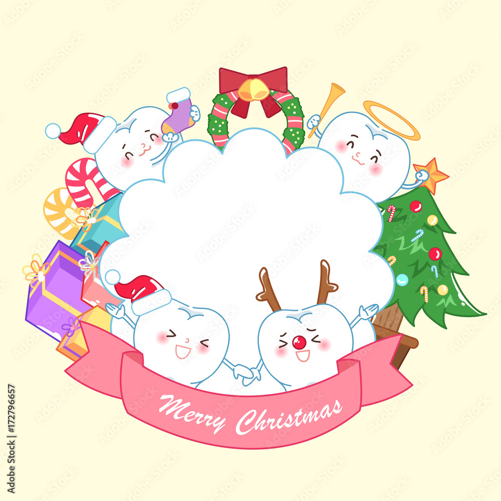 tooth with christmas tooth with christmas