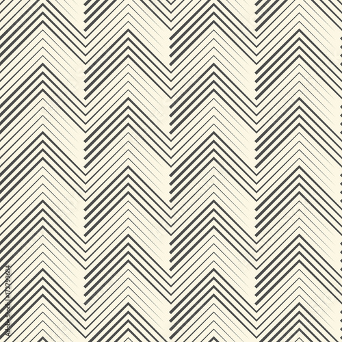 Seamless Zig Zag Pattern. Abstract Black and White Background. Vector Stripe Texture