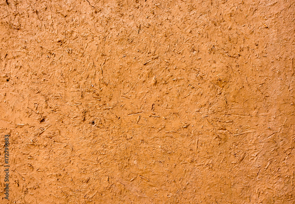 Moroccan Mud Wall in Ochre Color Stock Photo | Adobe Stock