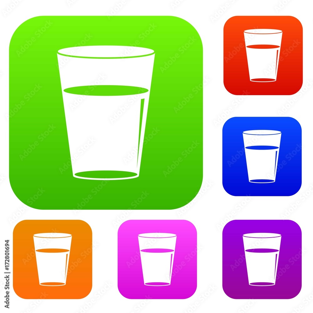 Glass water set color collection Glass water set color collection