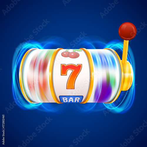 Golden slot machine wins the jackpot.