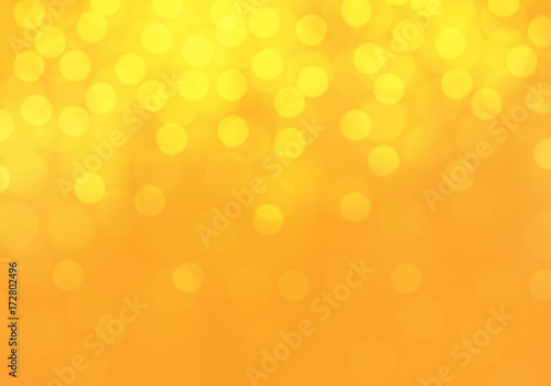 Abstract yellow bokeh light luxury background vector illustration.