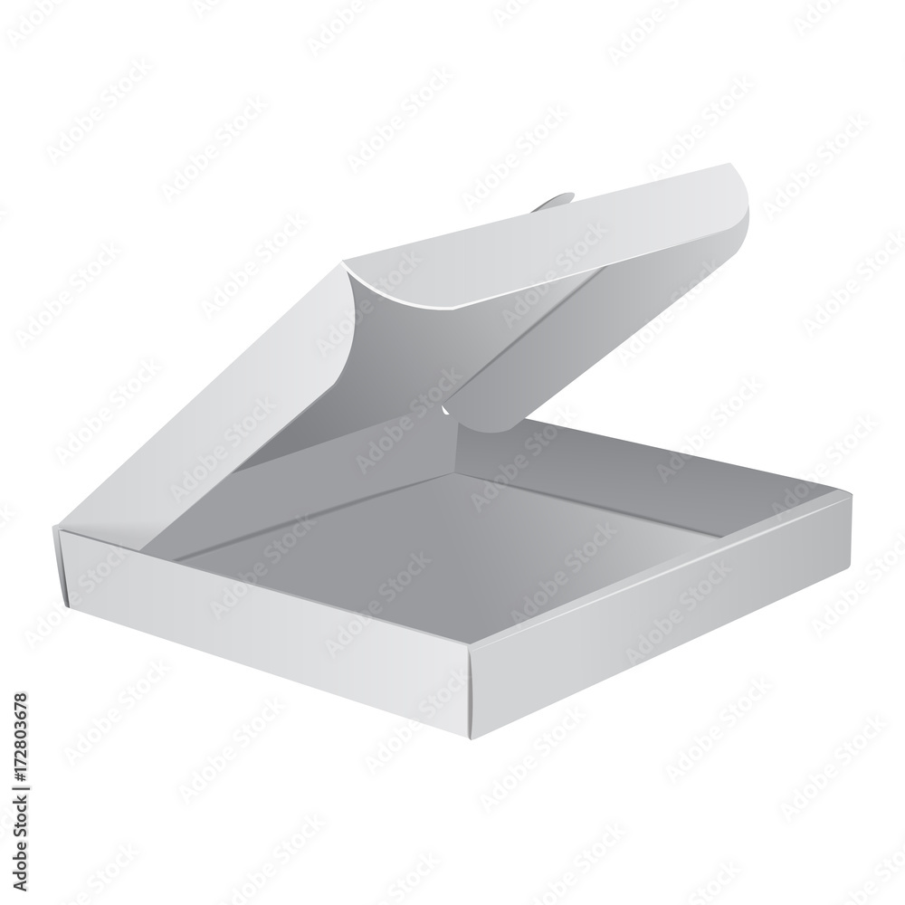 Vector packing box for pizza. Realistic 3d illustration Vector packing box for pizza. Realistic 3d illustration