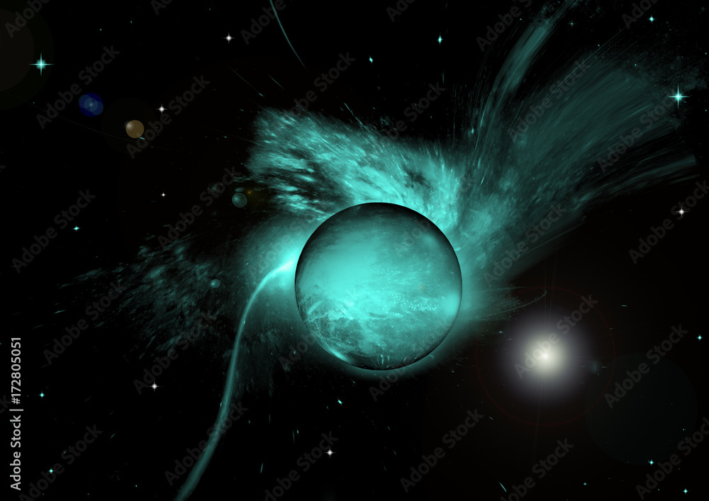 galaxy in a free space galaxy in a free space