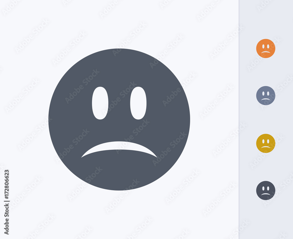 Sad Emoticon - Carbon Icons. A professional, pixel-aligned icon ...
