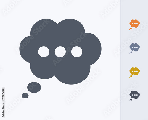 Thought Bubble - Carbon Icons. A professional, pixel-aligned icon  designed on a 32 x 32 pixel grid and redesigned on a 16 x 16 pixel grid for very small sizes.