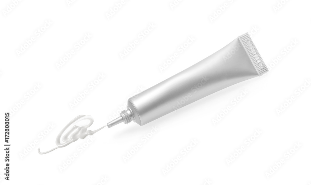 Fototapeta premium Cosmetic cream tube isolated on white 