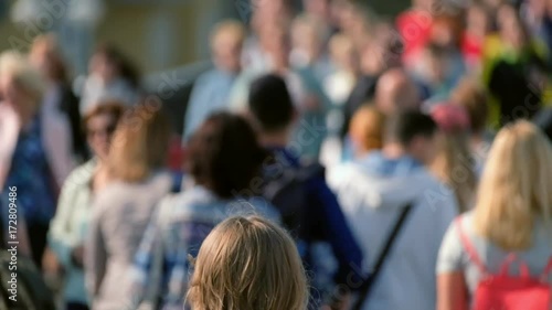 Wallpaper Mural Crowd of people on the street. No recognizable faces Torontodigital.ca