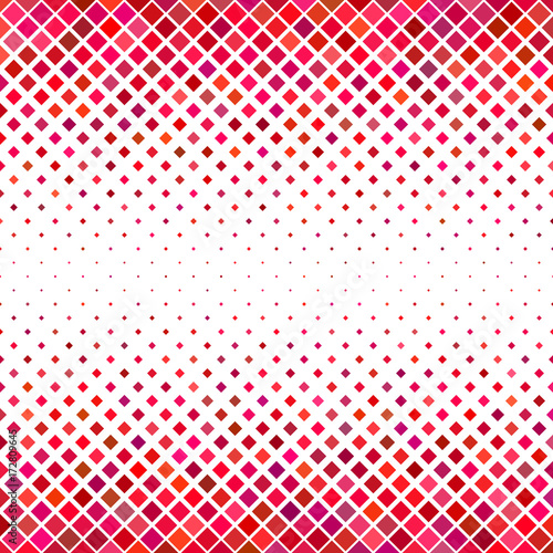 Abstract diagonal square pattern background - geometric vector graphic from squares in red tones