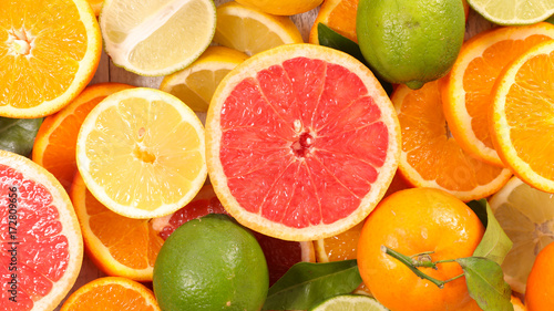 Canvas citrus fruit