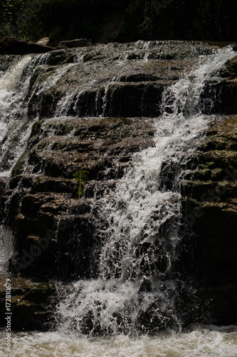 Lastiver Waterfall near Enokavan and Ijevan, Armenia, selective focus