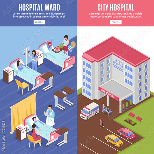 Hospital Vertical Banners Set