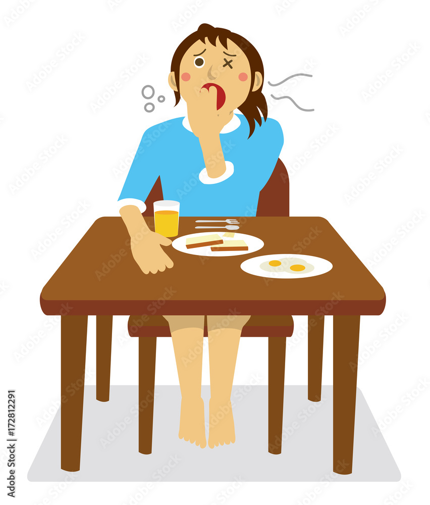woman's fatugue / sleepy vector illustration woman's fatugue / sleepy vector illustration