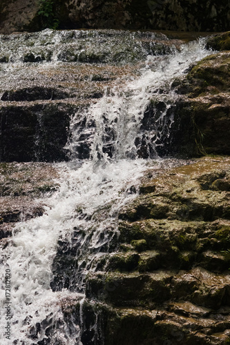 Lastiver Waterfall near Enokavan and Ijevan, Armenia, selective focus
