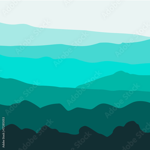 Vector Background with Mountains