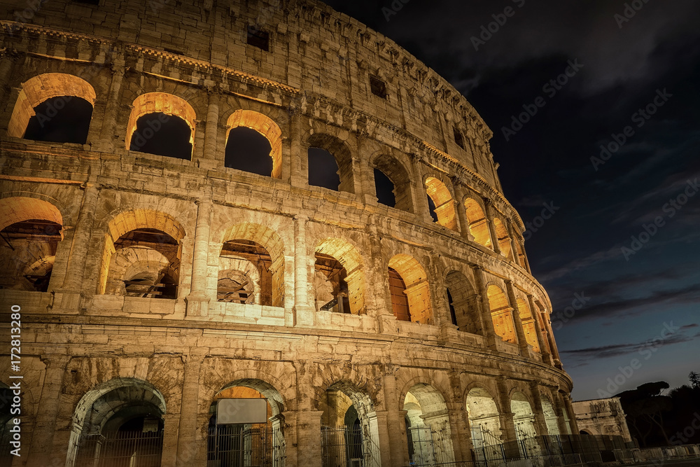 Fototapeta premium Rome, Italy. One of the most popular place in world at evening -