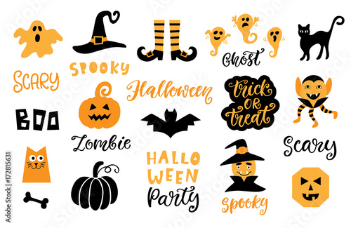 Halloween Design Elements Set