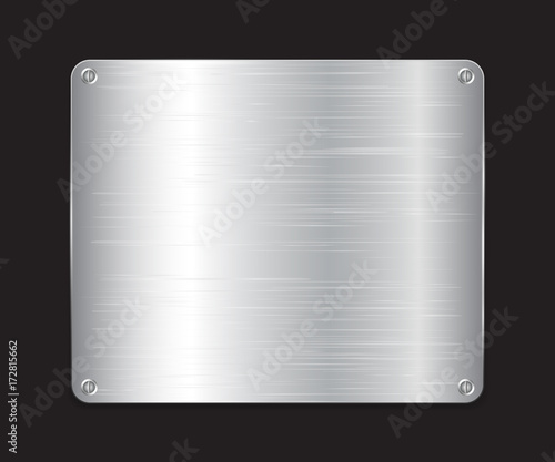 Metal rectangle plates vector