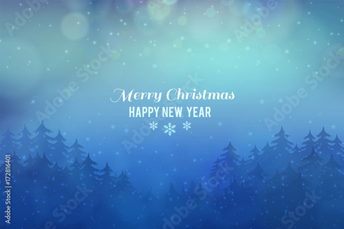 Christmas background winter landscape