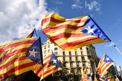 Independence manifestation in Barcelona, SI, September 11, 2017 photo