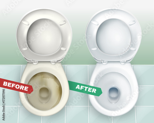 Dirty And Clean Toilets