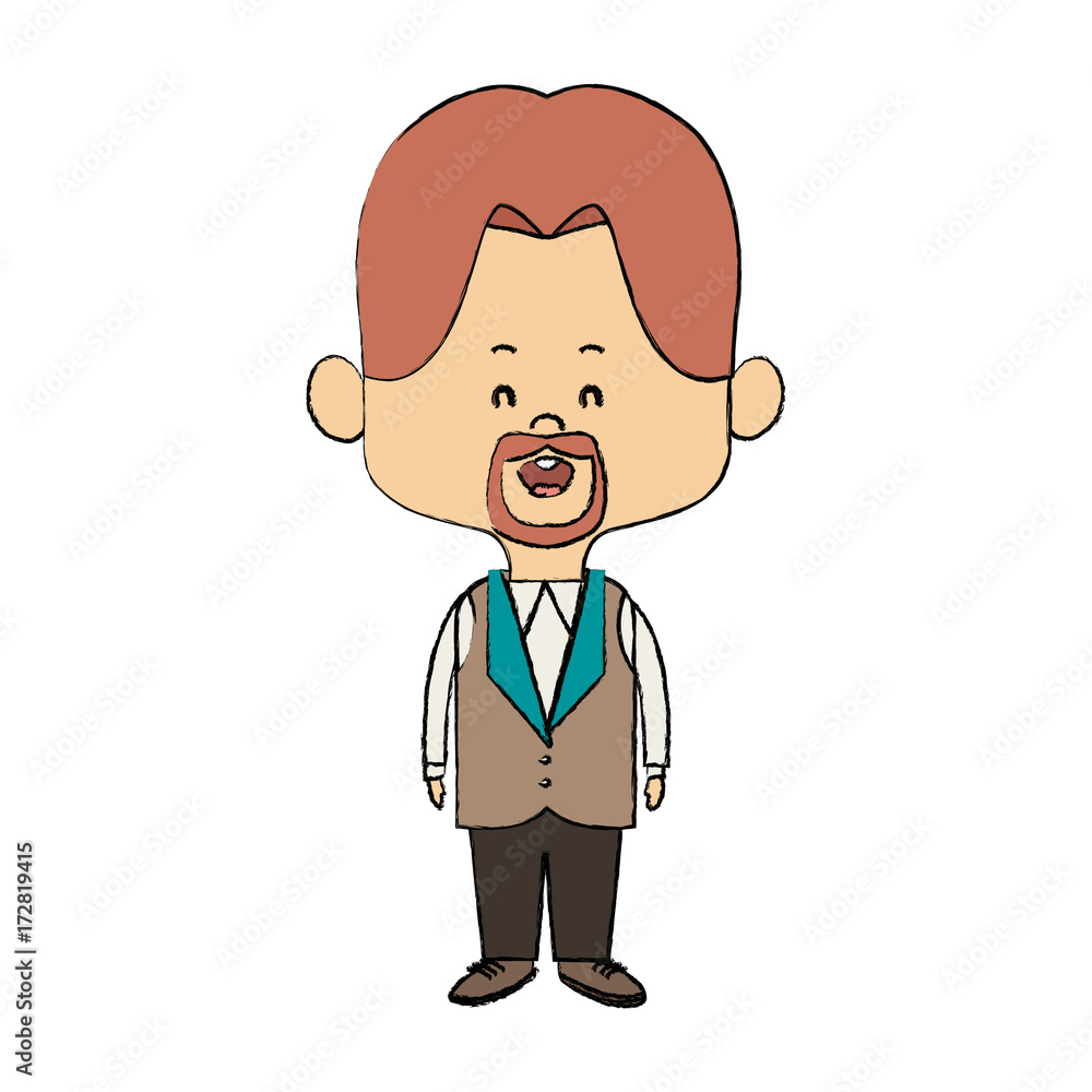 young happy groom man wear suit married vector illustration young happy groom man wear suit married vector illustration