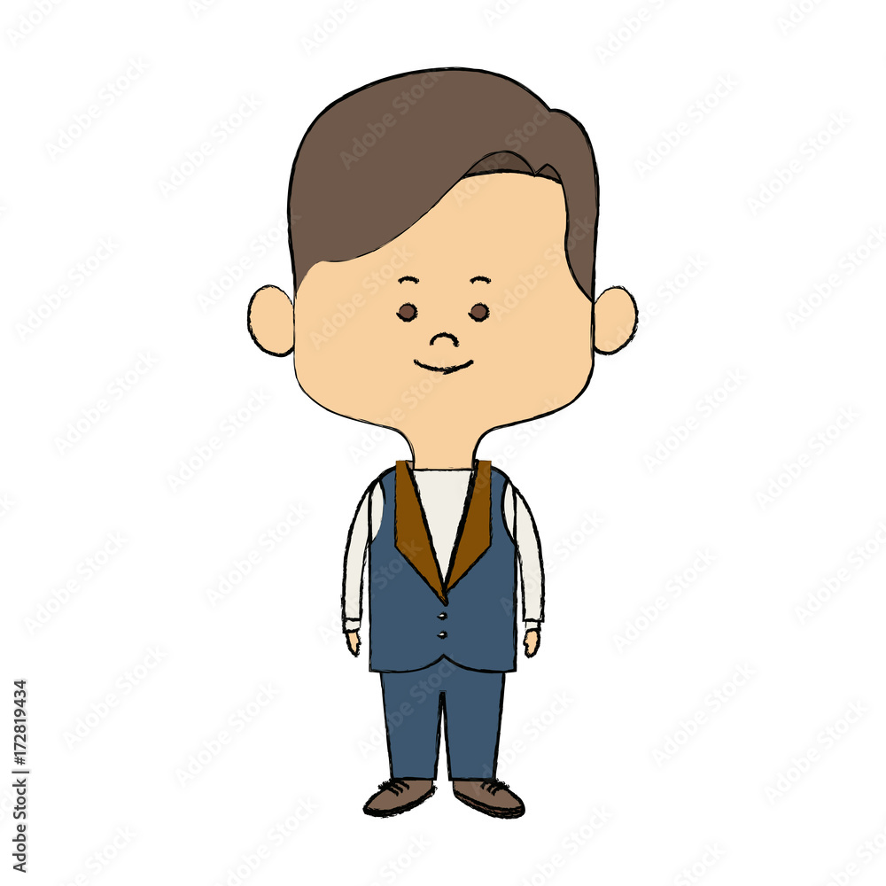 young happy groom man wear suit married vector illustration young happy groom man wear suit married vector illustration