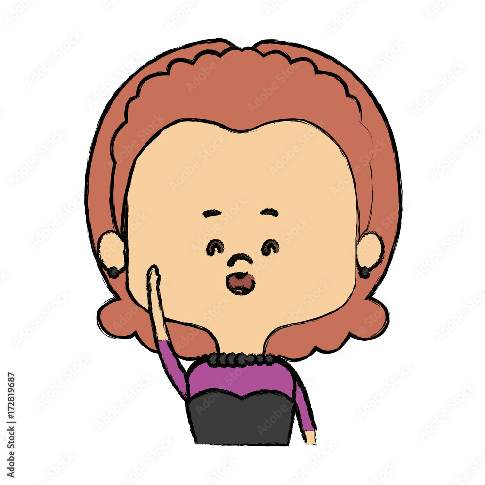 Fototapeta premium young woman portrait hairstyle lady beauty vector illustration