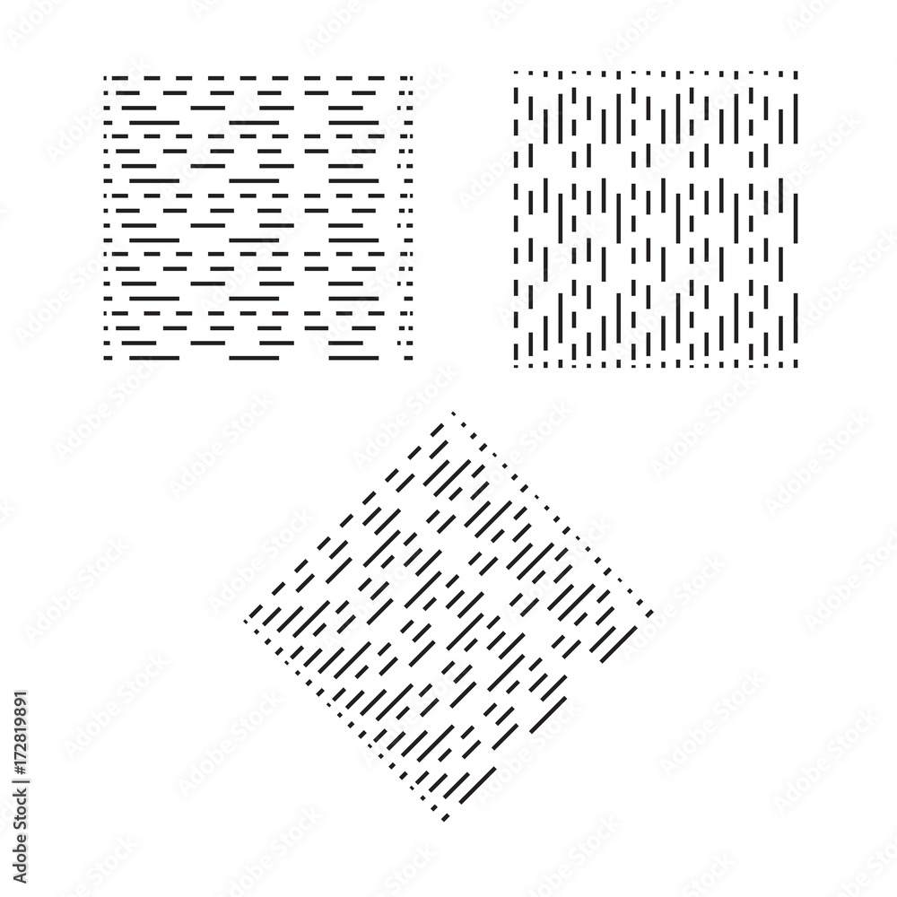 Fototapeta premium Geometric line pattern set. Parallel streep black diagonal lines patterns