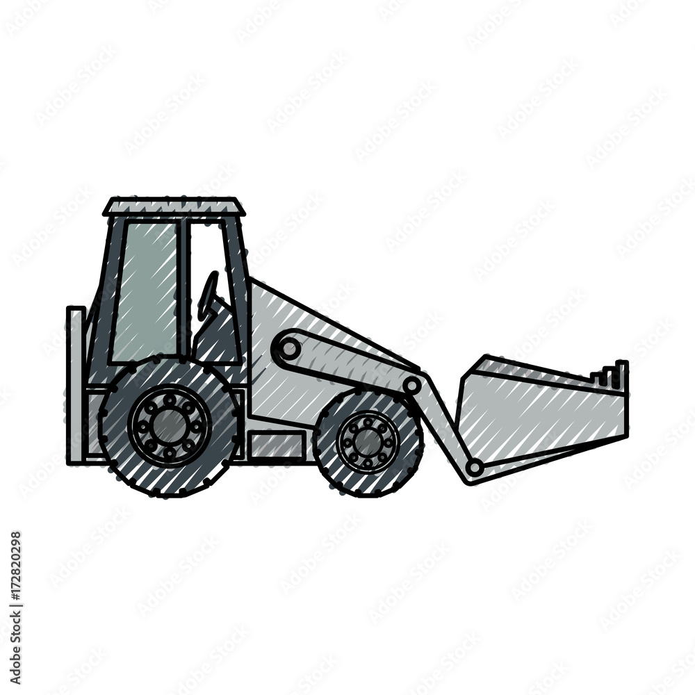 Naklejka premium excavator vector illustration