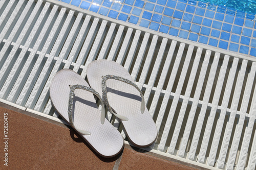 Flip Flops by the pool