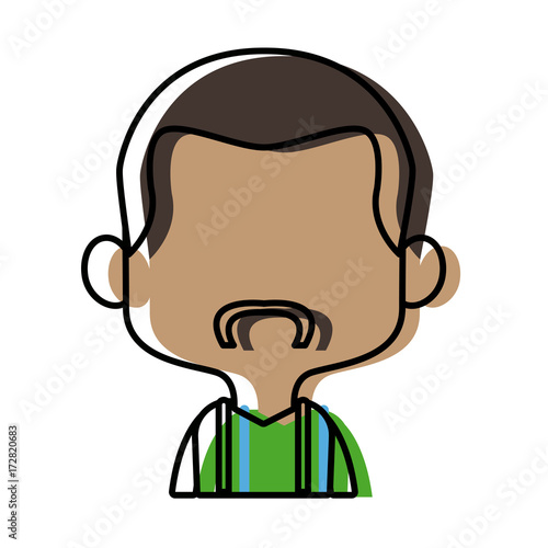 character man male portrait happy people vector illustration