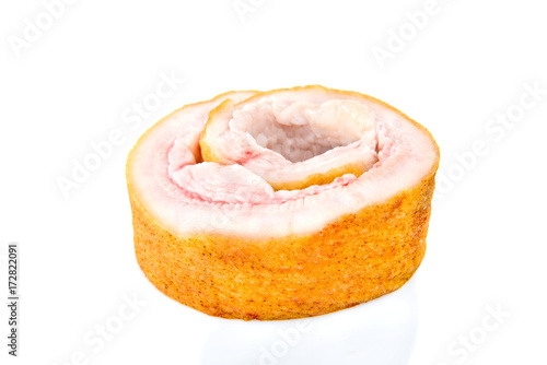 Pork belly isolited on a white background. photo