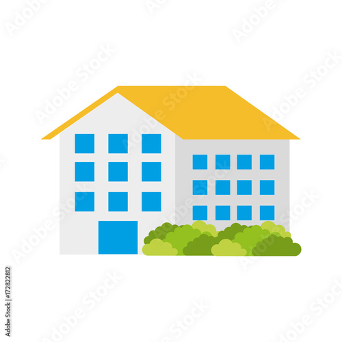 house residence property real estate architecture vector illustration