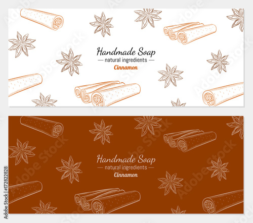 Hand drawn vector illustration of cinnamon