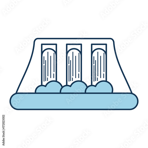 hydroelectricity power station alternative energy concept vector illustration