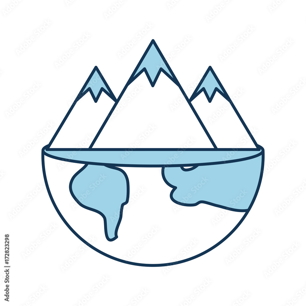 global mountain ecology natural environment concept vector illustration global mountain ecology natural environment concept vector illustration